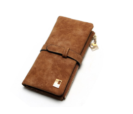 Billetera Larga Coreana de Cuero Mate con Doble Compartimento y Múltiples Tarjetas para Mujer - Image 7