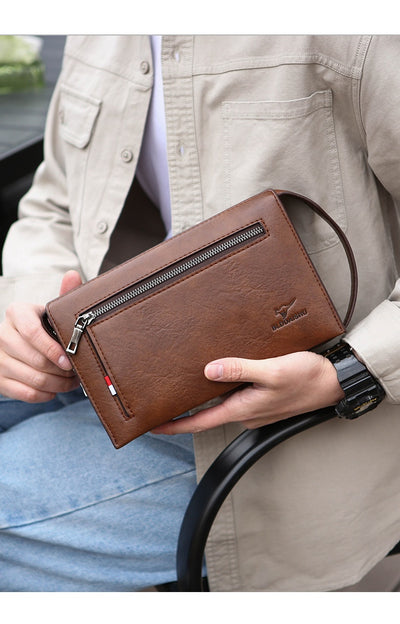 Billetera Masculina de Diseño Clutch con Cierre de Combinación - Image 15