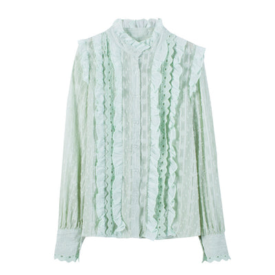 Blusa Elegante de Gasa Francesa para Mujer - Image 5