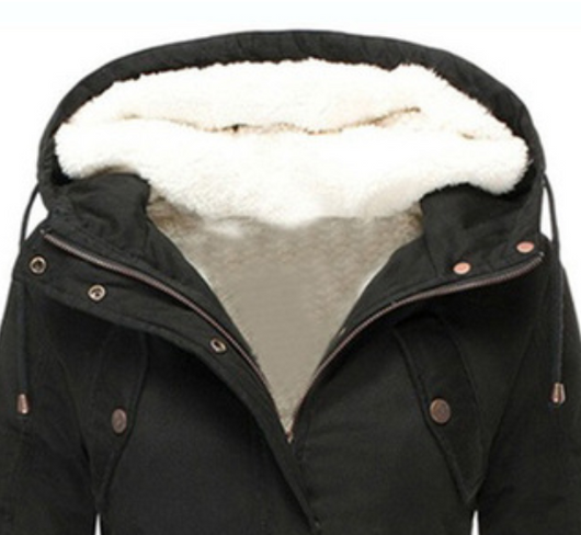 Chaqueta Acolchada con Capucha y Cordones de Algodón Puro - Image 2