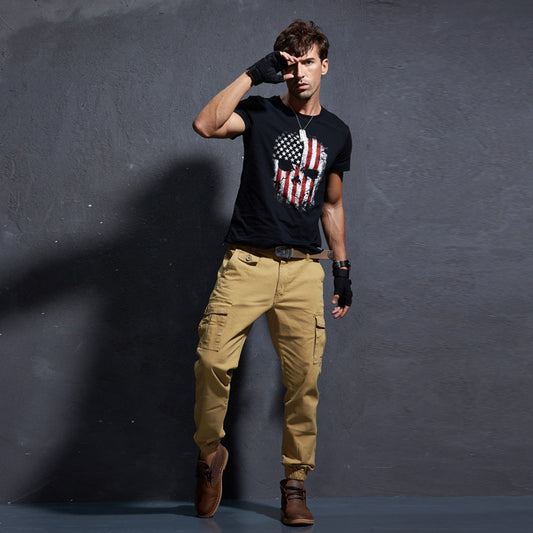 Pantalones Slim Fit de Color Sólido para Hombre - Image 2