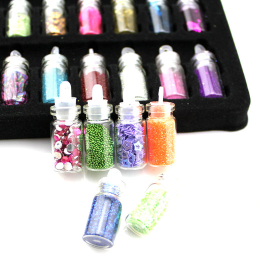 Set de 48 Joyas para Uñas con Lentejuelas y Polvos - Material DIY para Decoración - Image 4