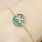 New Cross Round Bracelet Women X Shape Circle Pendant Dorado malachite