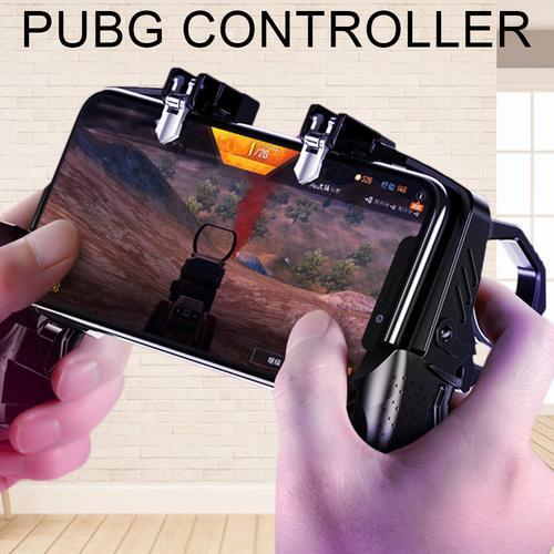 Black multi-function gamepad for smartphones with ergonomic grips, metallic triggers, and a phone holder. - Image 7