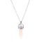 Short Bullet Head Crystal Stone Pendant Clavicle Necklace Plateado Protein