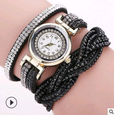 Reloj de moda para mujer con correa PU y detalles de diamantes retorcidos - Image 5