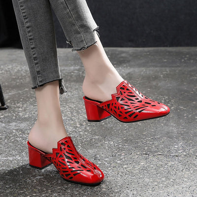 Pantuflas de Tacón Medio con Brillantes para Mujer - Diseño Elegante y Cómodo - Image 14