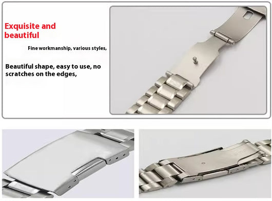 Correa de Reloj 22mm Cinco Eslabones Acero Inoxidable Sólido - Image 29