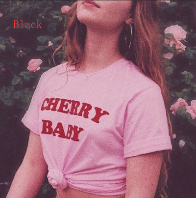 Playera Roja CHERRY BABY con Letras Digitales - Unisex Estilo Urbano - Image 4