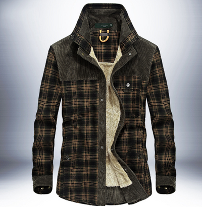Chaqueta de Invierno para Hombre Acolchada Térmica Algodón Puro a Cuadros - Image 10