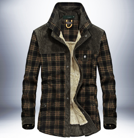 Chaqueta de Invierno para Hombre Acolchada Térmica Algodón Puro a Cuadros - Image 10