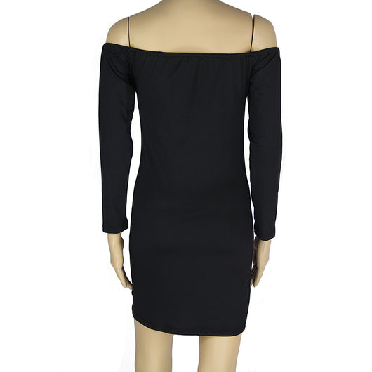 Vestido Básico de Manga Larga Blanco y Negro - Talla de EE. UU. - Image 6