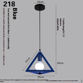 Lámpara Colgante Triangular Estilo Nórdico en Hierro Forjado - Image 7