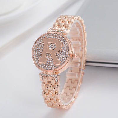 Reloj Pulsera Diamante Personalidad con Solapa Estilo Británico para Mujer - Image 2