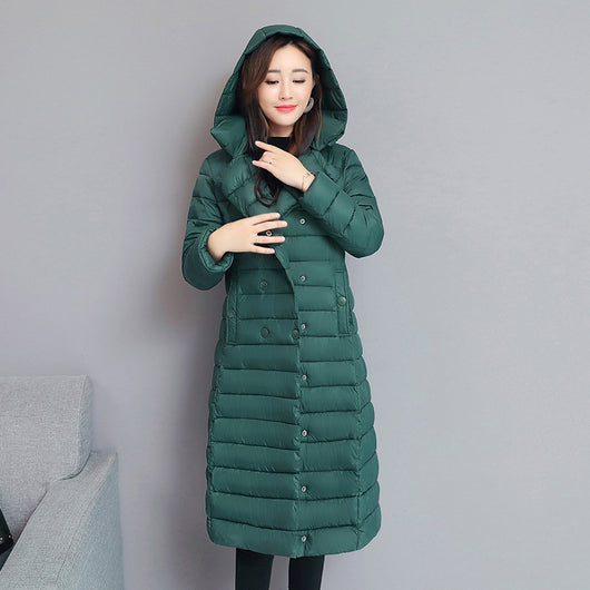 Abrigo Acolchado Mujer Largo con Capucha - Chaqueta Térmica Impermeable - Image 11