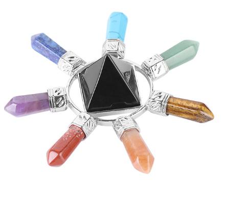 Joya de Chakras con Cristales Naturales y Piedras Semipreciosas