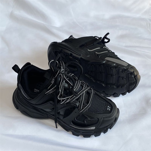 Tenis Retro Minimalistas con Suela Gruesa para Hombre - Image 7
