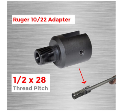 Adaptador de Tubo Roscado para Ruger 10/22 1/2-28