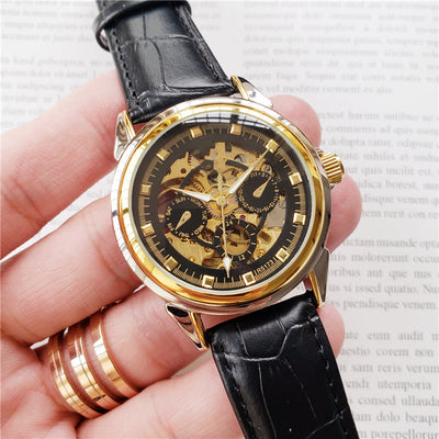 Reloj Mecánico Leisure Man - Correa de Cuero Auténtico - Image 6