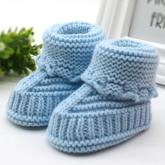 Botitas de Lana Tejidas a Mano para Bebés - Niños y Niñas