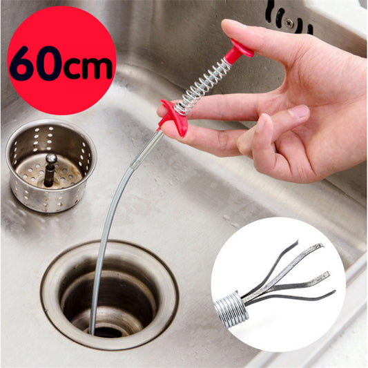 Destapador de Tuberías 60CM - Herramienta Profesional para Limpiar Desagües