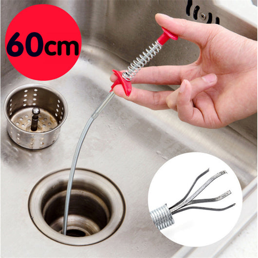 Destapador de Tuberías 60CM - Herramienta Profesional para Limpiar Desagües