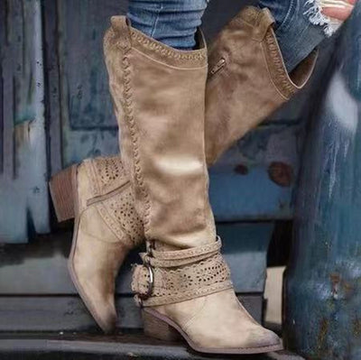 Botas Altas de Caballero con Tacón Cuadrado - Tallas Grandes - Image 3