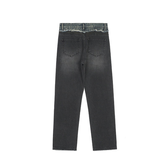Jeans Rectos Sueltos Casual con Costuras Desgastadas - Image 11