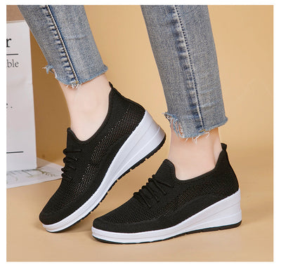 Tacones Cuña Plataforma Respirable con Malla para Mujer - Image 14