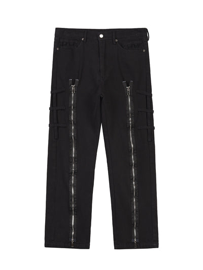 Jeans Rectos con Corte Tridimensional - Tendencia Urbana Unisex - Image 10