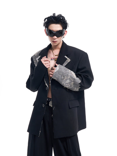 Blazer de Hombre con Pespunte de Encaje - Image 4