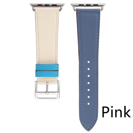 Correa de Reloj de Cuero Bicolor Elegante y Versátil - Image 10