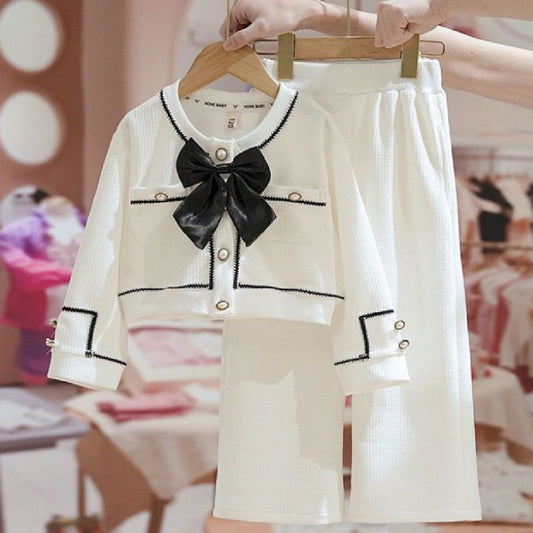 Conjunto Infantil Coreano de Dos Piezas - Abrigo Trendy para Niños Medianos y Grandes
