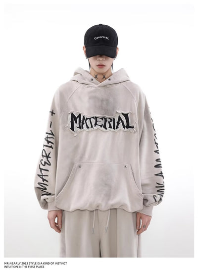 Sudadera Vintage Americana con Diseño Graffiti Desgastado - Image 12