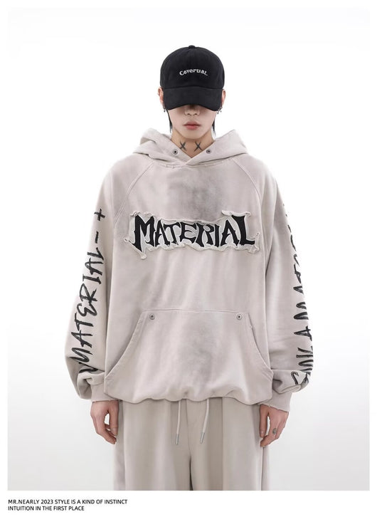 Sudadera Vintage Americana con Diseño Graffiti Desgastado - Image 12