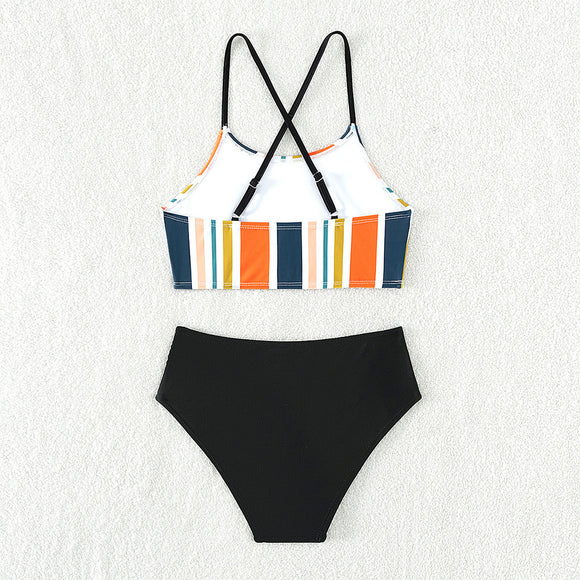 Traje de Baño Bikini Niña con Diseño de Personalidad Dividida