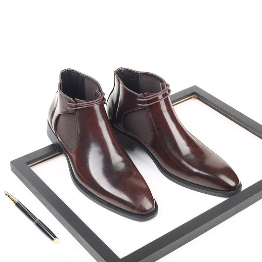 Zapatos de Cuero Puntiagudos Ligeros Talla 48 - Botines Elegantes para Caballero - Image 10