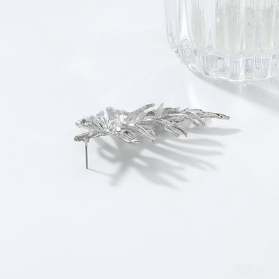Aretes de Hojas Minimalistas Diseño Avanzado Estilo Frío - Image 12