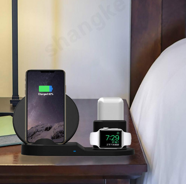 Cargador Inalámbrico 3 en 1 Compatible con Apple