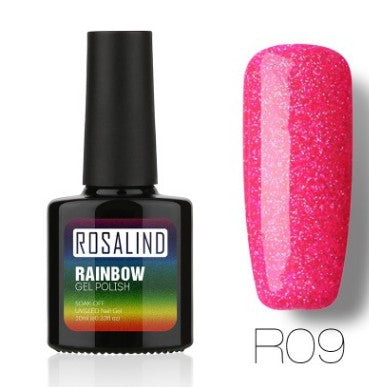 Esmalte de Gel Fotocurable ROSALIND sin Químicos - Sistema Arcoíris con Brillos - Image 12