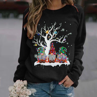 Suéter Navideño Estampado para Mujer con Cuello Redondo y Mangas Largas - Image 7