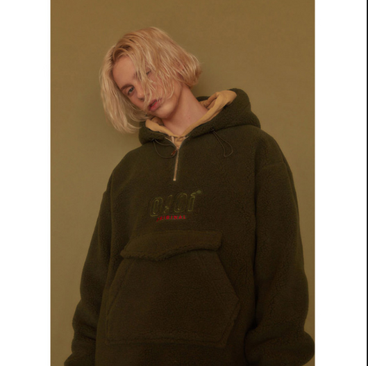 Abrigo Sudadera con Capucha de Lana de Cordero 5252 BY OIOI - Diseño Oversize Abrigador - Image 5