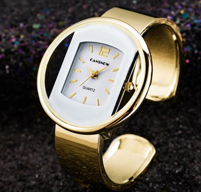 Reloj de Lujo para Mujer - Pulsera Elegante Dorado y Plateado - Image 6