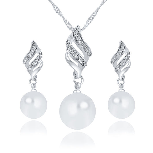 Conjunto de Aretes de Perla con Collar a Juego - Image 6