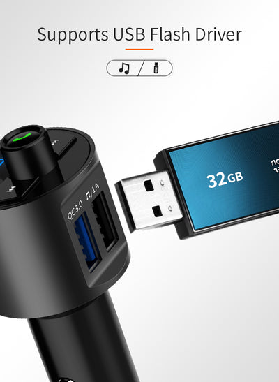 Transmisor FM Bluetooth con Carga Rápida para Auto BT56 - Image 19