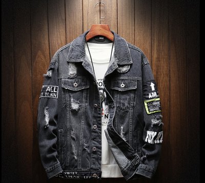 Chaqueta de Mezclilla Desgarrada Casual - Image 12