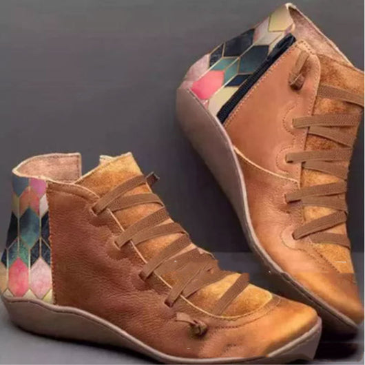 Botas de Nieve Cortas Talla Grande para Mujer - Comodidad Plana en Algodón - Image 3