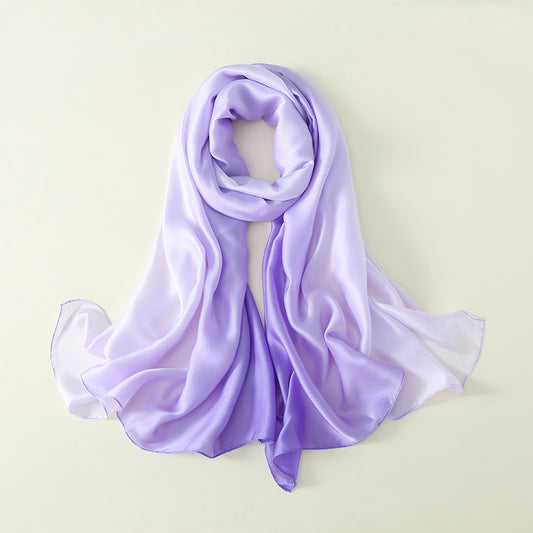 Pañuelo de Seda con Degradado de Colores para Mujer - Image 2