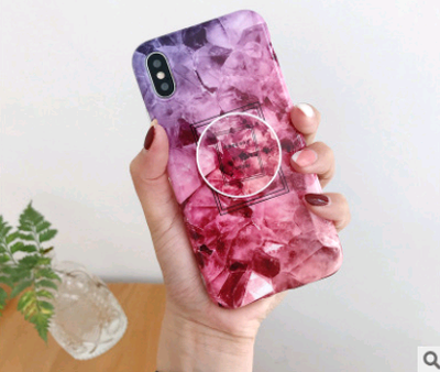 Funda iPhone Retro Mármol Floral con Soporte Telescópico - Image 8