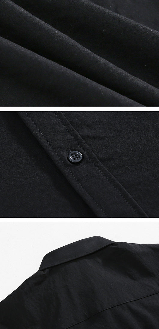 Camisa Holgada Manga Corta para Hombre con Diseño Moderno - Image 7